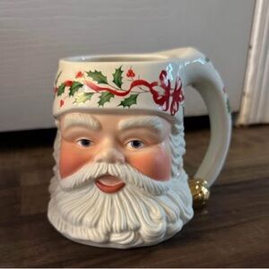 NEW: Pair Lenox Santa Mugs with Holly & Berry Design